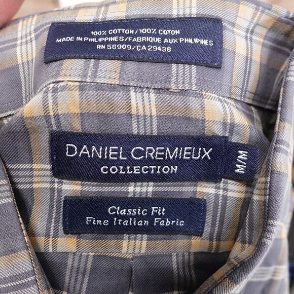 DANIEL CREMIEUX CLASSIC FIT ITALIAN FABRIC BUTTON DOWN SHIRT MENS SIZE M - Picture 6 of 6